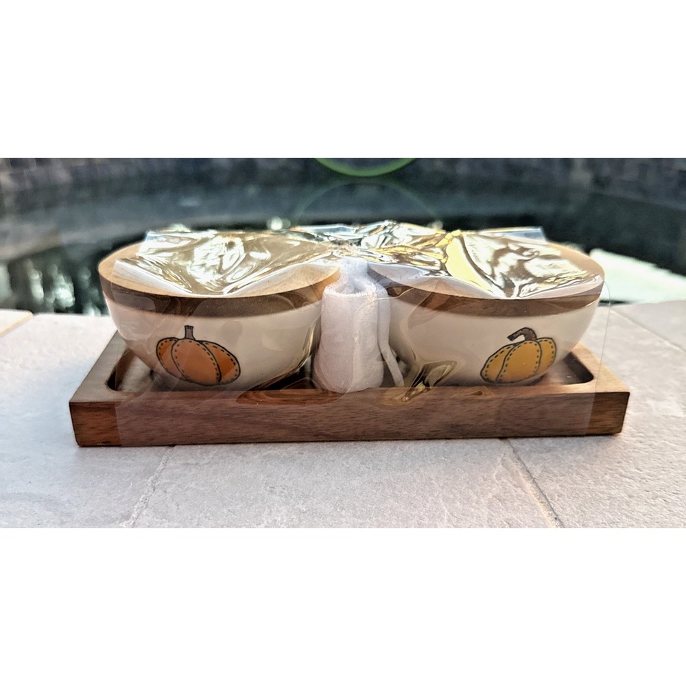 New Rae Dunn Set of 2 Pinch Bowls Harvest Blessed Gift Set New Home Fall Gift